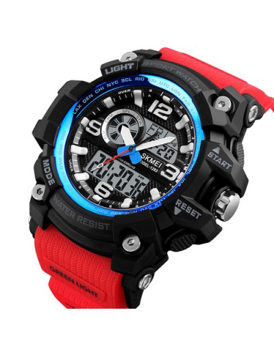 Купити Skmei 1283 Black-Blue-Red Wristband