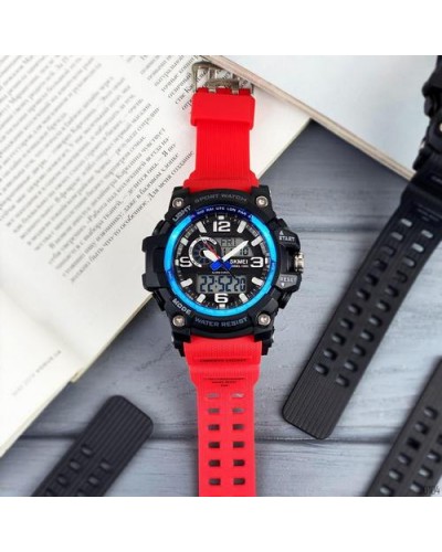 Купити Skmei 1283 Black-Blue-Red Wristband