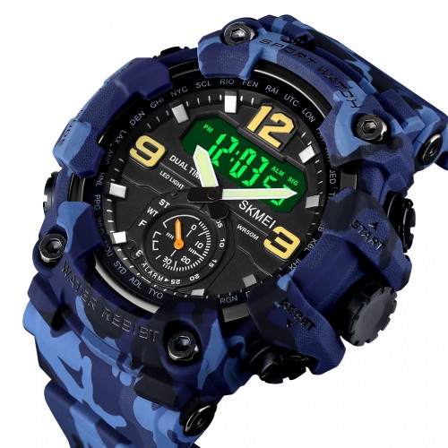Купить Skmei 1637 Blue-Military SALE