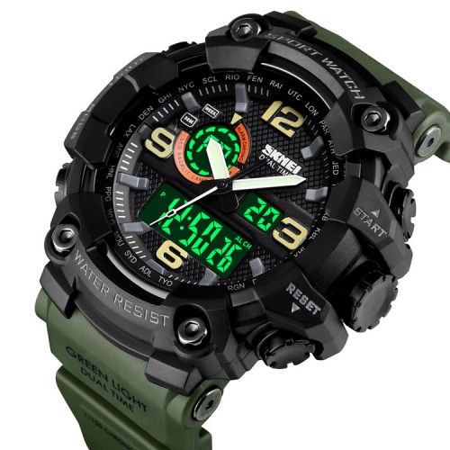 Купить Skmei 1520AG Black-Military Wristband. SALE