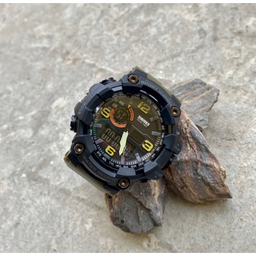 Купить Skmei 1520AG Black-Military Wristband. SALE