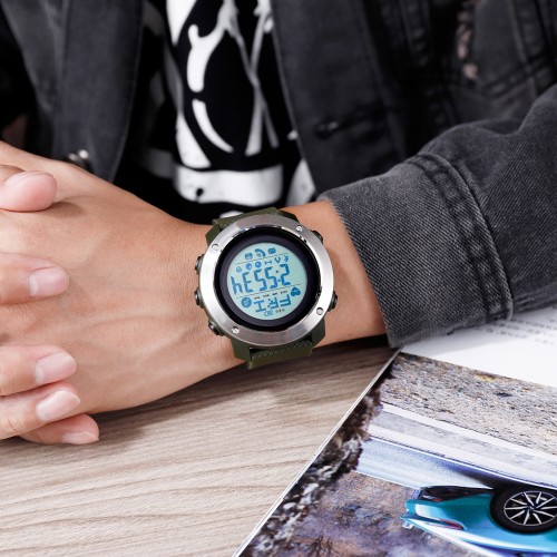 Купить Skmei 1511AG Army-Green Smart Watch + Compass SALE Купить Skmei 1511AG Army-Green Smart Watch + Compass SALE