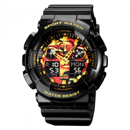 Купить Skmei 1832CMBKGD Black-Gold Camo SALE