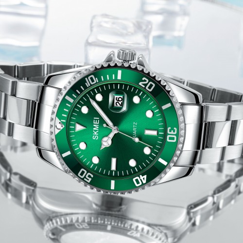 Купить Skmei 1779SIGN Silver-Green STOPPED Купить Skmei 1779SIGN Silver-Green STOPPED