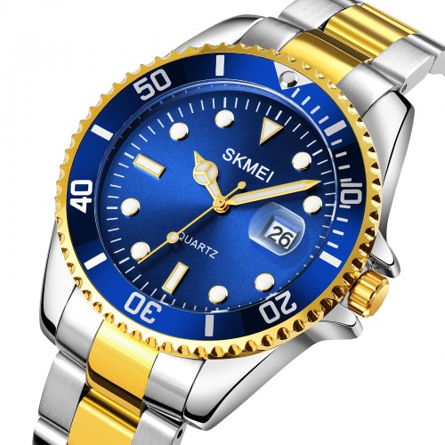 Купить Skmei 1779TGDBU Silver-Gold-Blue