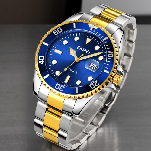 Купить Skmei 1779TGDBU Silver-Gold-Blue