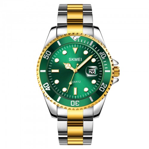 Купить Skmei 1779TGDGN Silver-Gold-Green