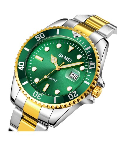 Купити Skmei 1779TGDGN Silver-Gold-Green