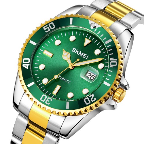 Купить Skmei 1779TGDGN Silver-Gold-Green