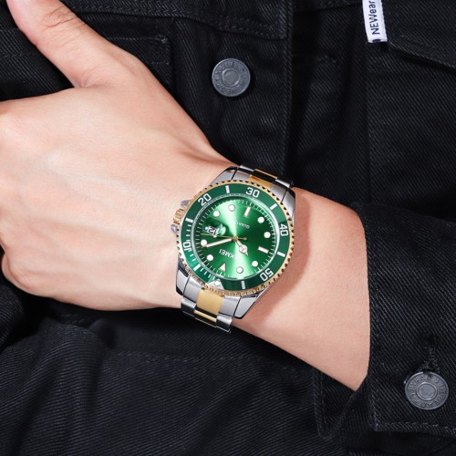 Купить Skmei 1779TGDGN Silver-Gold-Green