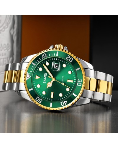 Купити Skmei 1779TGDGN Silver-Gold-Green