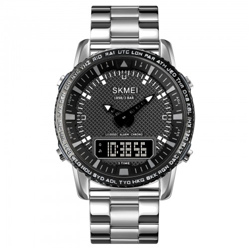 Купить Skmei 1898SIBK Silver-Black SALE