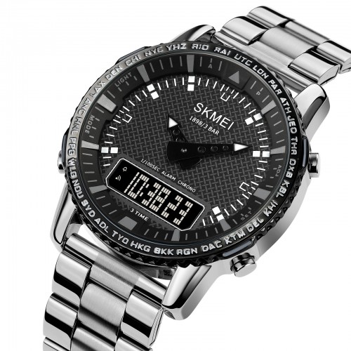 Купить Skmei 1898SIBK Silver-Black SALE