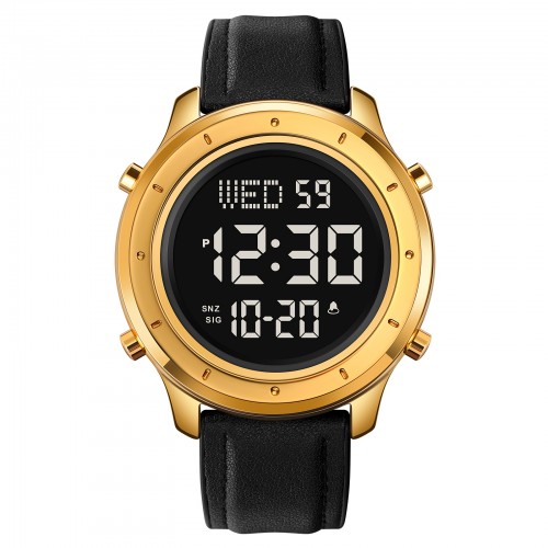 Купить Skmei 1864LGDBK Gold-Black Leather SALE
