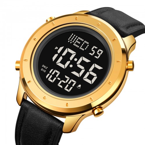 Купить Skmei 1864LGDBK Gold-Black Leather SALE