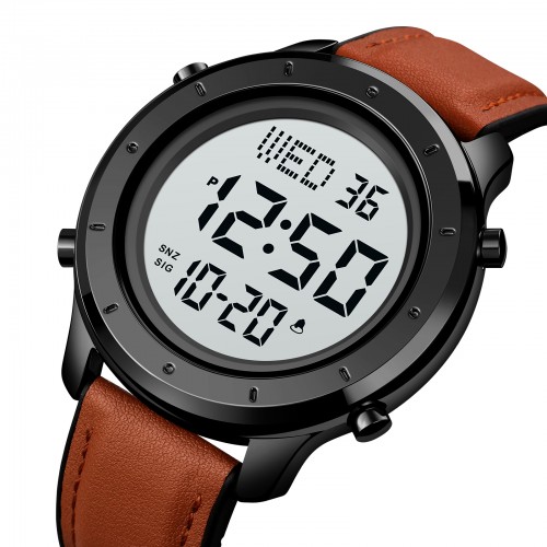 Купить Skmei 1864LBNWT Brown-White Leather