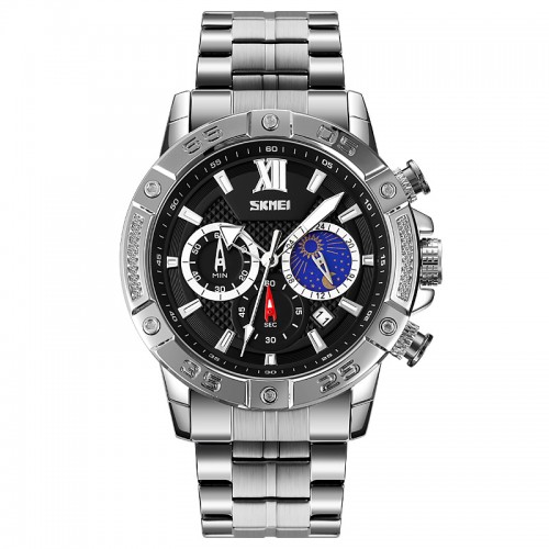 Купити Skmei 9235SIBK Silver-Black