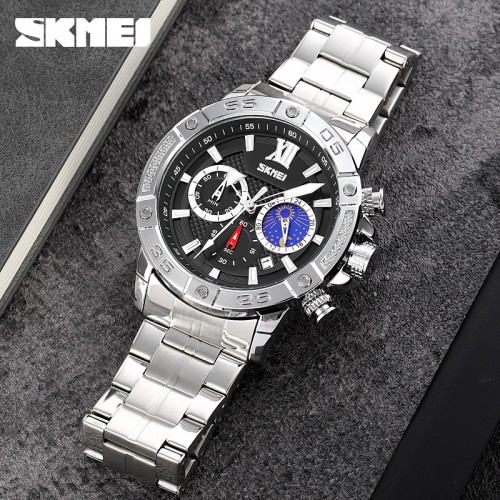 Купити Skmei 9235SIBK Silver-Black