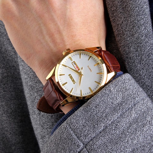 Купити Skmei 9073GDWT-B Gold-White men