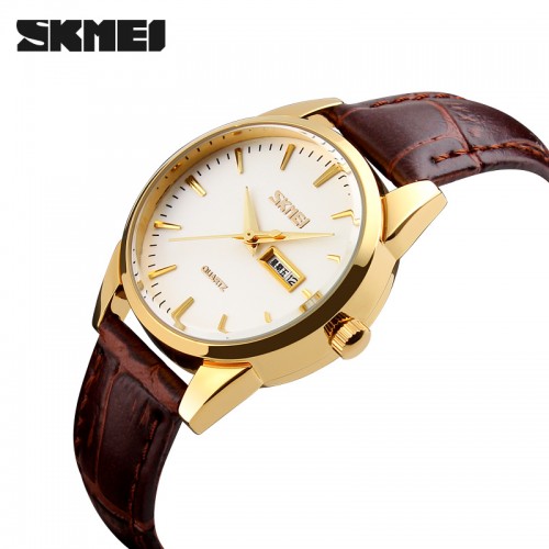 Купити Skmei 9073GDWT-S Gold-White lady