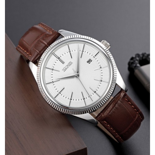 Купити Skmei 9298SISIBN Silver Silver-Brown SALE Купити Skmei 9298SISIBN Silver Silver-Brown SALE
