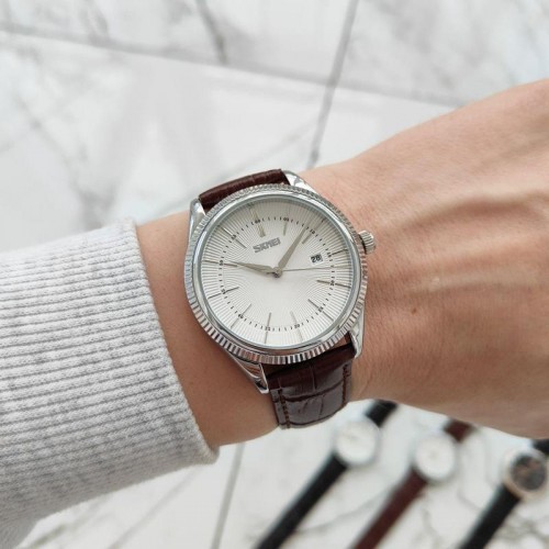 Купити Skmei 9298SISIBN Silver Silver-Brown SALE Купити Skmei 9298SISIBN Silver Silver-Brown SALE