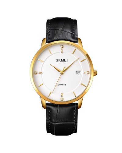 Купити Skmei 1801LGDWT Gold-White Leather
