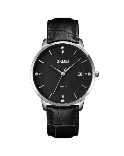 Купити Skmei 1801LSIBK Silver-Black Leather