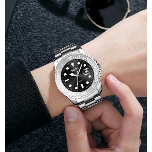 Купити Skmei 9295SIBK Silver-Black STOPPED SALE