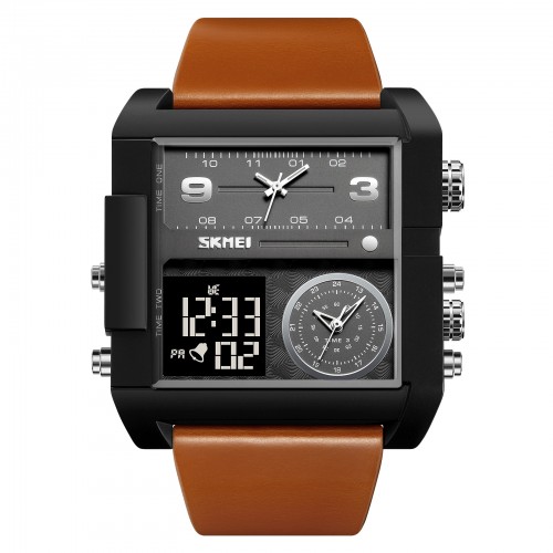 Купить Skmei 2020BKBKBN Black-Broun-Black