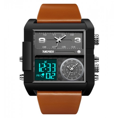 Купить Skmei 2020BKBKBN Black-Broun-Black