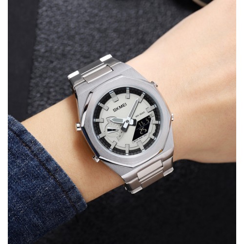 Купить Skmei 1816SIBK Silver-Black