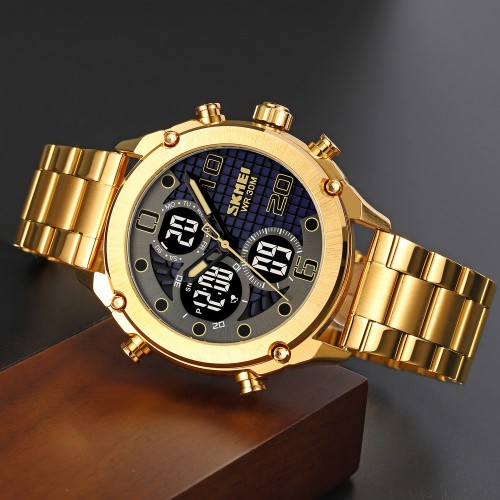 Купить Skmei 1975SGDBK Gold-Black Steel Купить Skmei 1975SGDBK Gold-Black Steel
