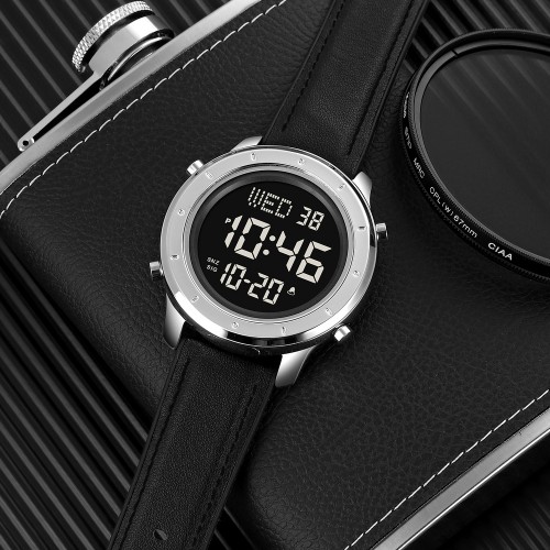 Купить Skmei 1864LSIBK Silver-Black Leather