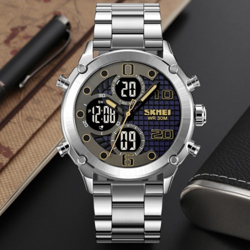 Купить Skmei 1975SSIBK Silver-Black Steel Купить Skmei 1975SSIBK Silver-Black Steel