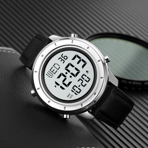 Купить Skmei 1864LSIWT Silver-White Leather