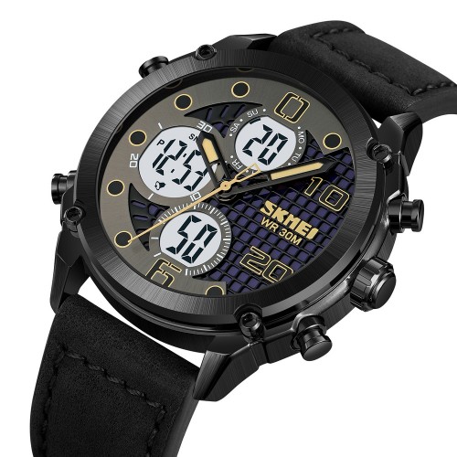 Купить Skmei 1975LBKWT Black-White Leather.