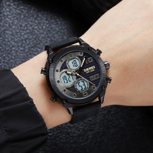 Купить Skmei 1975LBKWT Black-White Leather.