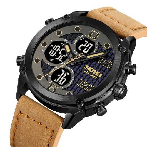 Купить Skmei 1975LLTBNBK Light Brown-Black Leather. SALE Купить Skmei 1975LLTBNBK Light Brown-Black Leather. SALE