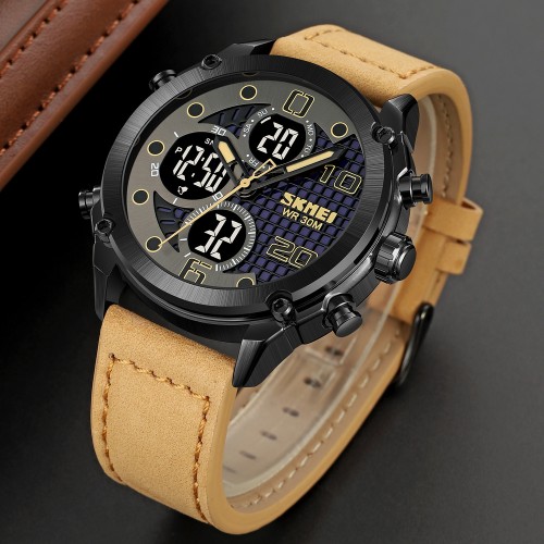 Купить Skmei 1975LLTBNBK Light Brown-Black Leather. SALE Купить Skmei 1975LLTBNBK Light Brown-Black Leather. SALE