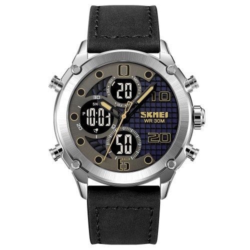Купить Skmei 1975LSIBK Silver-Black Leather. Купить Skmei 1975LSIBK Silver-Black Leather.