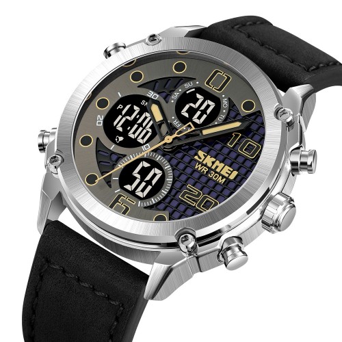 Купить Skmei 1975LSIBK Silver-Black Leather. Купить Skmei 1975LSIBK Silver-Black Leather.
