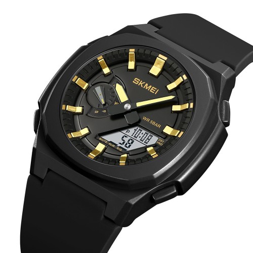 Купити Skmei 2091BKGDWT Black-Gold-White