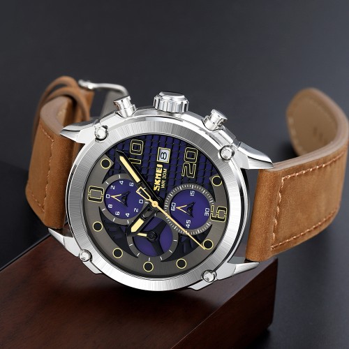 Купить Skmei 2051SIBN Silver-Brown Купить Skmei 2051SIBN Silver-Brown