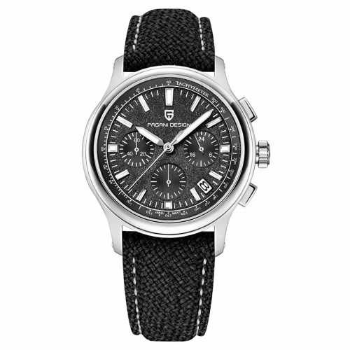 Купити Чоловічий годинник Pagani Design PD-1781 Black-Silver-Black з сапфіровим склом та хронографом