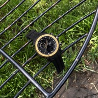 Чоловічий годинник Sanda 6012 Black-Gold спортивний зі стрілково-електронним циферблатом