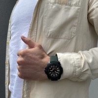 Чоловічий тактичний годинник Sanda 3118 All Black з водонепроникністю 5 ATM та люмінесценцією