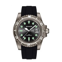 Жіночий годинник Sanda 9007 All Black з каучуковим ремінцем та водозахистом 5 ATM