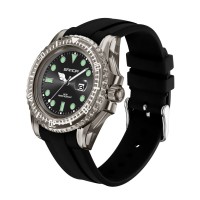 Жіночий годинник Sanda 9007 All Black з каучуковим ремінцем та водозахистом 5 ATM
