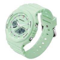 Жіночий спортивний годинник Sanda 6016 Mint з підсвічуванням та водозахистом 5 ATM